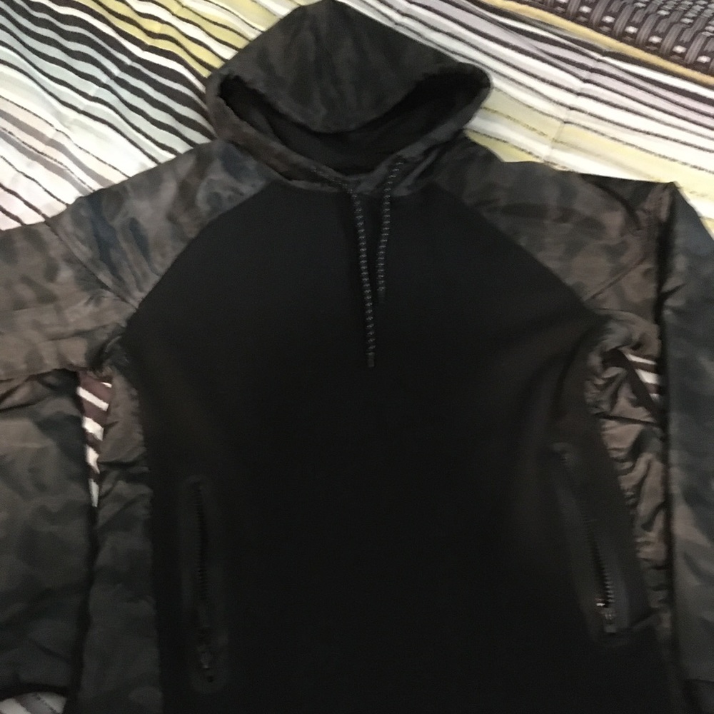 Ocean Current- Med Black Hoodie
